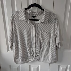 Striped Gray Women's Top